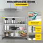 Storage Shelf, 4-Tier Stainless Steel Shelving, Storage Shelving Unit, 70.9 x 17.7 x 59.1 Inch Heavy Duty Storage Rack Shelving,