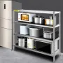 Storage Shelf, 4-Tier Stainless Steel Shelving, Storage Shelving Unit, 70.9 x 17.7 x 59.1 Inch Heavy Duty Storage Rack Shelving,