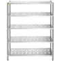Storage Shelf, 5-Tier Storage Shelving Unit, Stainless Steel Garage Shelf, 59.1 x 17.7 x 70.9 inch Heavy Duty Storage Shelving,