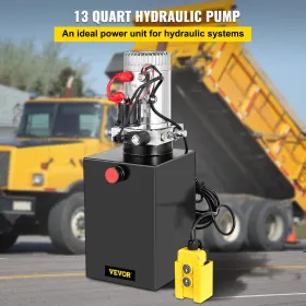lic Pump Electric Hydraulic Pump 13 Quart Single Acting for Dump Trailer
