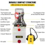 Hydraulic Pump 3 Quart Hydraulic Power Unit Double Acting Hydraulic Pump for Dump Trailer Car Lifting 12V DC Plastic Oil Reservo