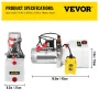 Hydraulic Pump 3 Quart Hydraulic Power Unit Double Acting Hydraulic Pump for Dump Trailer Car Lifting 12V DC Plastic Oil Reservo