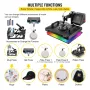 Heat Press 6 i 1 Heat Press-maskine 38x30cm T-shirt Press Mug
