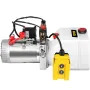 Hydraulic Pump 3 Quart Hydraulic Power Unit Double Acting Hydraulic Pump for Dump Trailer Car Lifting 12V DC Plastic Oil Reservo