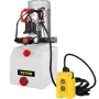Hydraulic Pump 3 Quart Hydraulic Power Unit Double Acting Hydraulic Pump for Dump Trailer Car Lifting 12V DC Plastic Oil Reservo