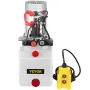 Hydraulic Pump 3 Quart Hydraulic Power Unit Double Acting Hydraulic Pump for Dump Trailer Car Lifting 12V DC Plastic Oil Reservo