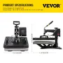 Heat Press 6 i 1 Heat Press-maskine 38x30cm T-shirt Press Mug