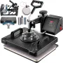 Heat Press 6 in 1 Heat Press Machine 38x30cm T-shirt Press Mug Printing Machine Multifuctional Heat Transfer Machine for T-shirt