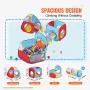 5 in 1 Kids Play Tent with Tunnel, Basketball Hoop for Boys, Girls, Babies and Toddlers, Indoor/Outdoor Pop Up Playhouse with Ca