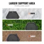 RV Leveling Pads, 9 Inch Round Landing Feet, Permanent Attached Jack Stabilizers, Rubber Jack Pads, 5000 lbs Capacity per RV Jac