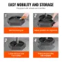 RV Leveling Pads, 9 Inch Round Landing Feet, Permanent Attached Jack Stabilizers, Rubber Jack Pads, 5000 lbs Capacity per RV Jac