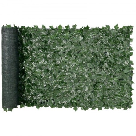 39"x98" Artificial Faux Ivy Leaf Privacy Fence Screen with Mesh Cloth Backing