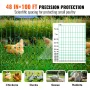 Electric Fence Netting, 48" H x 100' L, PE Net Fencing with Solar Charger/Posts/Double-Spiked Stakes, Utility Portable Mesh for 