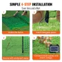 Electric Fence Netting, 48" H x 100' L, PE Net Fencing with Solar Charger/Posts/Double-Spiked Stakes, Utility Portable Mesh for 