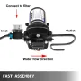 Water Pressure Diaphragm Pump, 12V FL-40 High Pressure Diaphragm Water Pump, 2.7 bar(40PSI) Automatic Self Priming Water Pump, 1