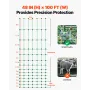 Electric Fence Netting, 48" H x 100' L, PE Net Fencing Kit with Posts & Double-Spiked Stakes, Utility Portable Mesh for Chickens