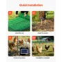 Electric Fence Netting, 48" H x 100' L, PE Net Fencing Kit with Posts & Double-Spiked Stakes, Utility Portable Mesh for Chickens