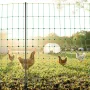 Electric Fence Netting, 48" H x 100' L, PE Net Fencing Kit with Posts & Double-Spiked Stakes, Utility Portable Mesh for Chickens