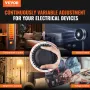 1000VA Auto Variable Voltage Transformer, 3.3 Amp, 230V Input 0-300V Output AC Voltage Regulator Power Supply, with 4 Extra Fuse