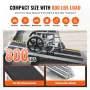 Portable Wheelchair Ramp, 121.9 cm 362.9 kg Capacity, Non-Slip Aluminum Folding Threshold Ramp, Foldable Mobility Scooter Ramp W