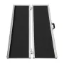 Portable Wheelchair Ramp, 121.9 cm 362.9 kg Capacity, Non-Slip Aluminum Folding Threshold Ramp, Foldable Mobility Scooter Ramp W