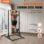 Power Tower Dip Station, 8-Level Height Adjustable Pull Up Bar Stand, Multi-Function Strength Training Workout Equipment, Home G