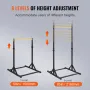 Power Tower Dip Station, 8-Level Height Adjustable Pull Up Bar Stand, Multi-Function Strength Training Workout Equipment, Home G