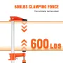 Bar Clamps for Woodworking, 2-Pack 914.4 mm Clamp/Spreader, Quick-Change F Clamp with 600 lbs Load Limit, 63.5 mm Throat Depth, 