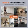 Power Tower Dip Station, 2-niveau Højde Justerbar Pull Up Bar