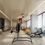 Power Tower Dip Station, 2-niveau Højde Justerbar Pull Up Bar