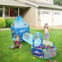 3 in 1 Kids Play Tent with Tunnel, Basketball Hoop for Boys, Girls, Babies and Toddlers, Indoor/Outdoor Pop Up Playhouse with Ca
