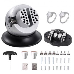 Ball Vise, 3" Engraving Setting Tool, 360Â° Rotation Engraving Block Vise, 30 PCS Attachment Jewelry Engraving Block Tools