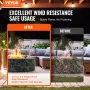 Fire Pit Wind Guard, 435 x 170 mm Round Glass Flame Shield, 6mm Thick Fire Table Accessory, Clear Tempered Glass Flame Guard for