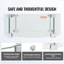 Fire Pit Wind Guard, 435 x 170 mm Round Glass Flame Shield, 6mm Thick Fire Table Accessory, Clear Tempered Glass Flame Guard for