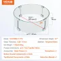 Fire Pit Wind Guard, 435 x 170 mm Round Glass Flame Shield, 6mm Thick Fire Table Accessory, Clear Tempered Glass Flame Guard for