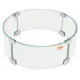 Fire Pit Wind Guard, 435 x 170 mm Round Glass Flame Shield, 6mm Thick Fire Table Accessory, Clear Tempered Glass Flame Guard for