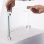 Vindskærm til bålplads, 435 x 170 mm rund flammeskærm i glas