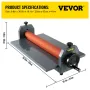 29.5 "750 mm manuel kold rulle laminator vinyl fotofilm