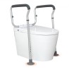 Toilet Safety Rail, Bathroom Toilet Seat Frame, Adjustable Width & Height Fit Most Toilets, Supports 300lbs, Toilet Handles