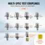 Hydraulic Pressure Test Kit, 250/400/600bar, 3 Gauges 11 Test Couplings 3 Test Hoses, Excavator Hydraulic Test Gauge Set with Po