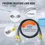 Hydraulic Pressure Test Kit, 250/400/600bar, 3 Gauges 11 Test Couplings 3 Test Hoses, Excavator Hydraulic Test Gauge Set with Po