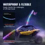 1 PC 3 FT Whip Light with Spring Base, Led Whip Light with APP & Remote Control, Waterproof 360° Spiral RGB Chasing Lighted Whip
