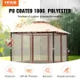Terrassepavillon til 6-8 personer, 10 x 10 FT havepavillon, med
