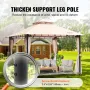 Terrassepavillon til 6-8 personer, 10 x 10 FT havepavillon, med