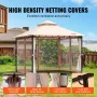 Patio Gazebo for 6-8 Person, 10 x 10 FT Backyard Gazebo, with Mosquito Netting, Metal Frame, and PU Coated 180G Polyester, Outdo
