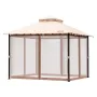 Terrassepavillon til 6-8 personer, 10 x 10 FT havepavillon, med