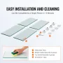 Gas Fire Pit Wind Guard for Square Fire Table, 380 x 380 x 180 mm Clear Tempered Wind Guard for Firepits, 8mm Thick Square Glass