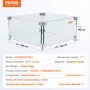 Gas Fire Pit Wind Guard for Square Fire Table, 380 x 380 x 180 mm Clear Tempered Wind Guard for Firepits, 8mm Thick Square Glass