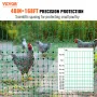 Electric Fence Netting, 48" H x 168' L, PE Net Fencing Kit with Posts & Double-Spiked Stakes, Utility Portable Mesh for Chickens