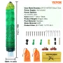 Electric Fence Netting, 48" H x 168' L, PE Net Fencing Kit with Posts & Double-Spiked Stakes, Utility Portable Mesh for Chickens